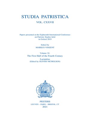cover image of Studia Patristica. Volume CXXVII--Papers presented at the Eighteenth International Conference on Patristic Studies held in Oxford 2019